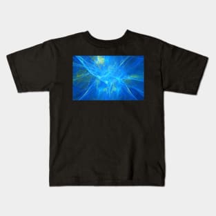 Abstract lighting blue background Kids T-Shirt